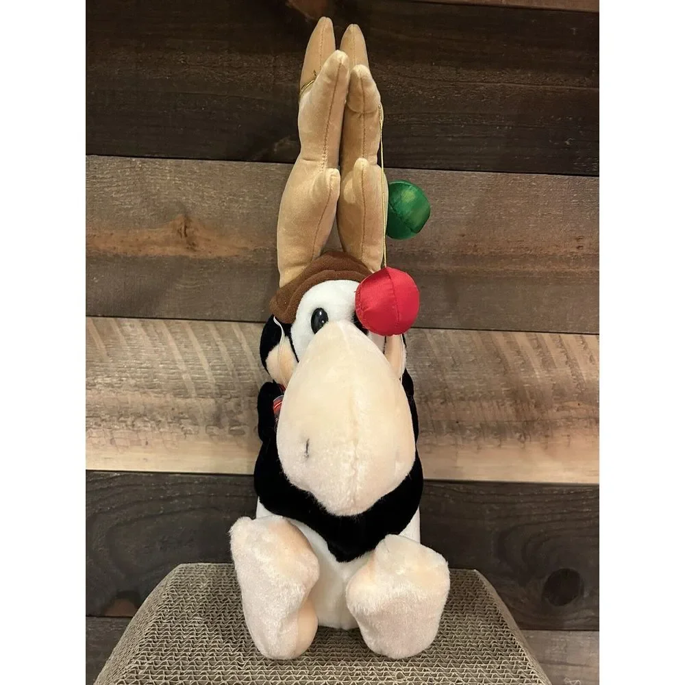 Vintage 1985 DAKIN OPUS‎ REINDEER THE PENGUIN CHRISTMAS PHASE 16